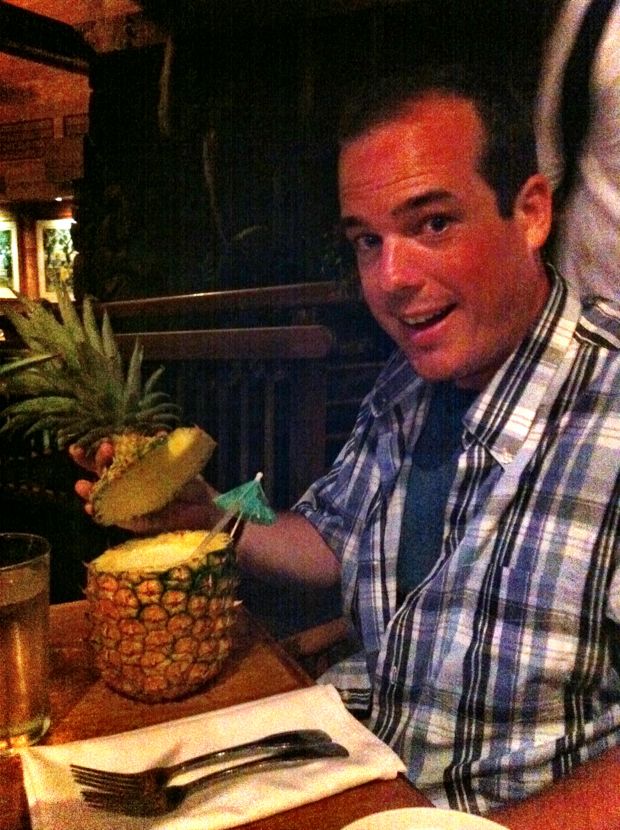 cocktails from a pineapple, as you do