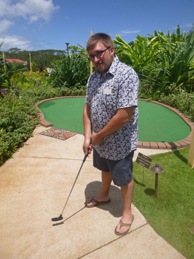 Robert at mini golf