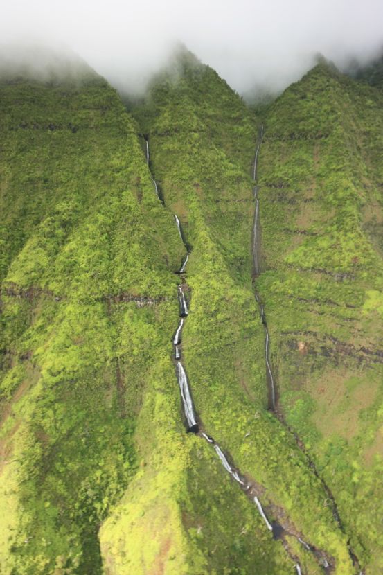 waterfalls on Mount Waialeale (because of course)