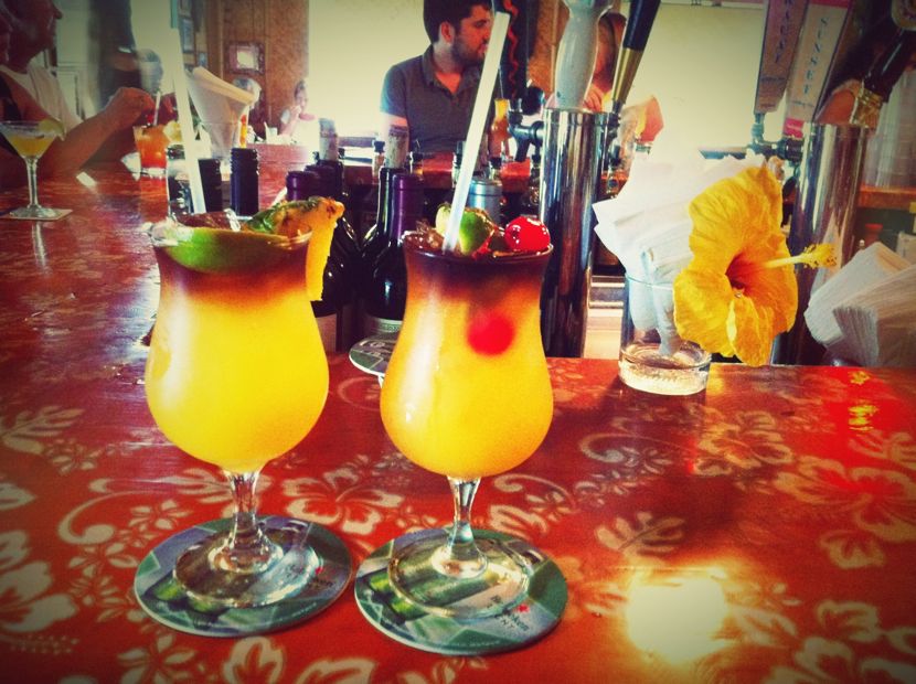 pineapple mai tais at Tahiti Nui (barely Instagrammed at all)