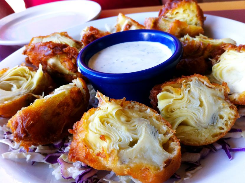 fried artichokes, Hanalei Gourmet